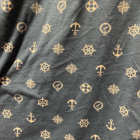 Lularoe Carly Dress Nautical Anchors XL - Picture 3 of 5